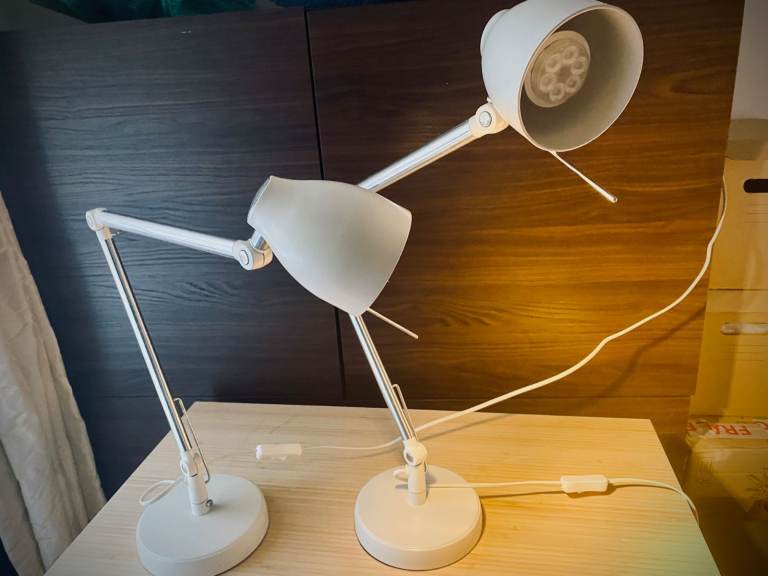 Pair of IKEA anglepoise lamps