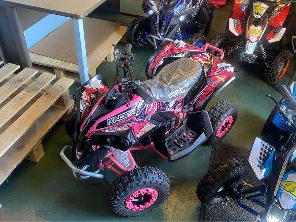 Bigger upgrade size Electric 36v kids Quad Bike 1000w 3 Speed  20mph pink