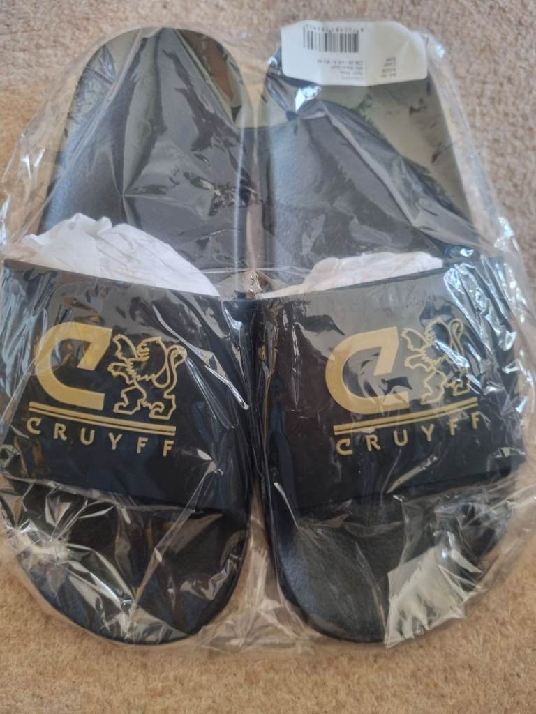 New Cruyff Sliders – Black, UK 9 / EU 43