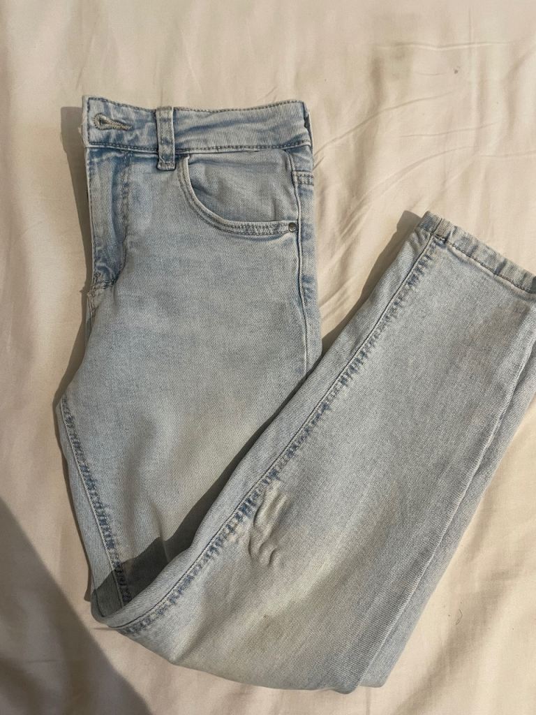 Kids Slim Fit Jeans – Light Blue, Age 7-8 Years