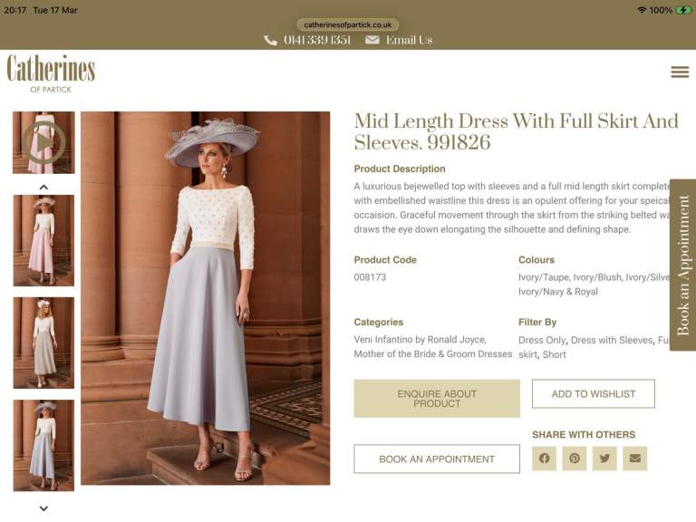  Mother of bride dress and matching hat , size 14