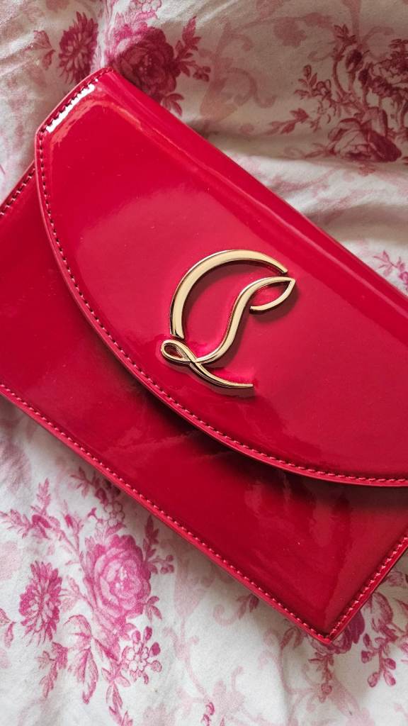 Christian Louboutin Red Patent Leather Clutch Bag