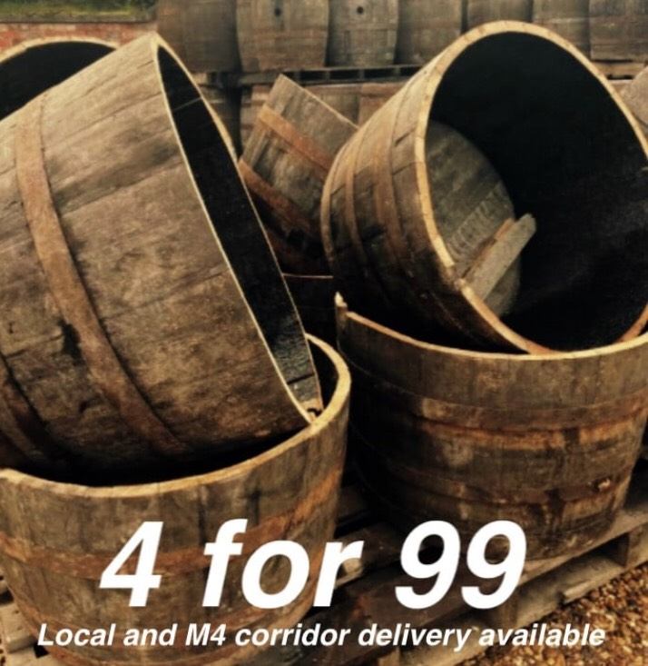 Half barrel planters