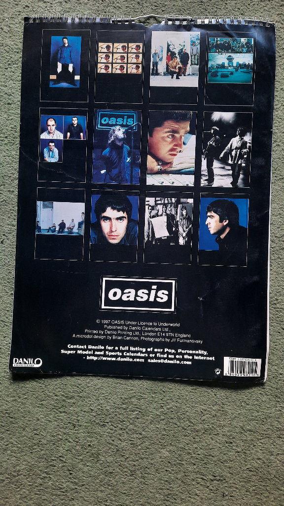 OASIS OFFICIAL CALENDAR 1998