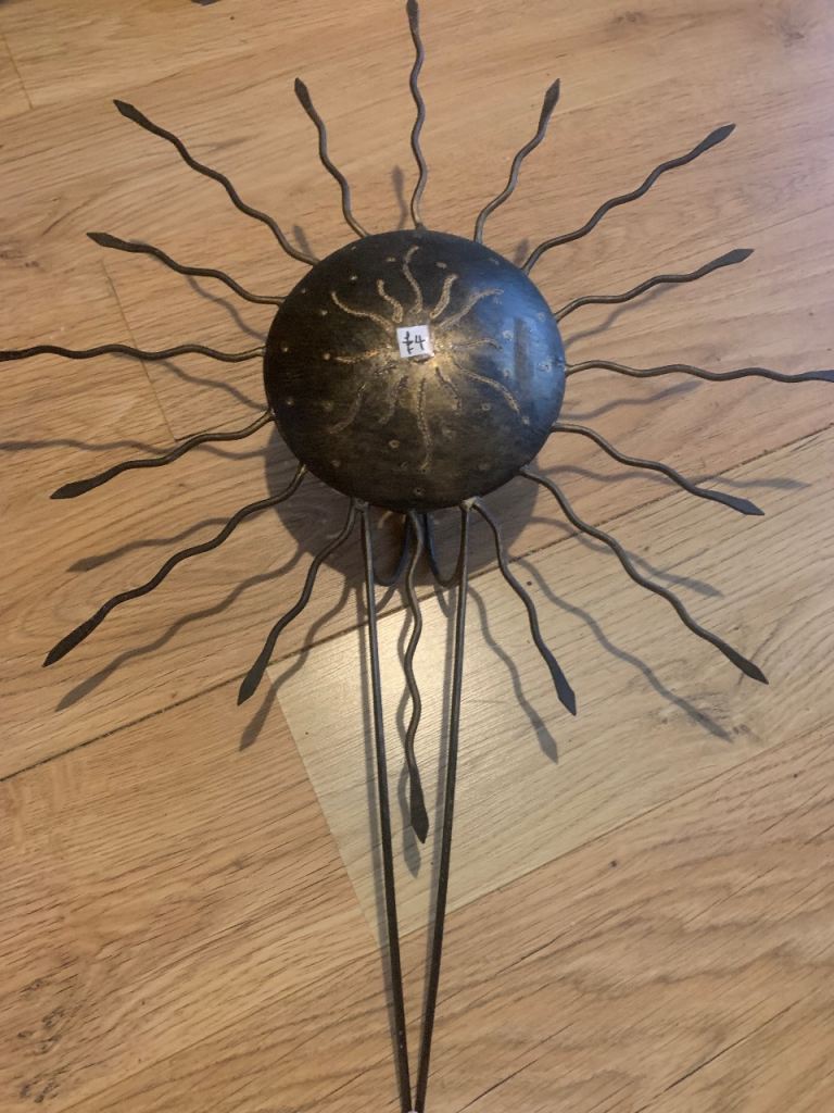 Bronze candle holder, tray and photo frame 