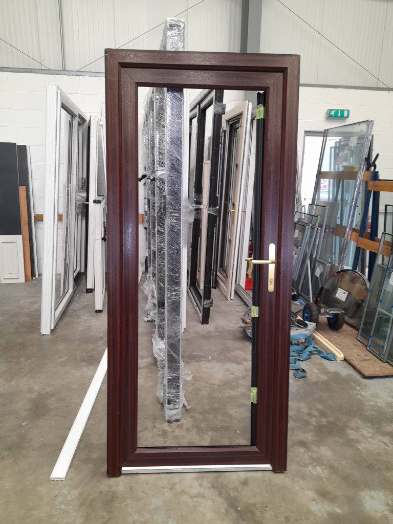 Rehau 70 Mahogany Door - New