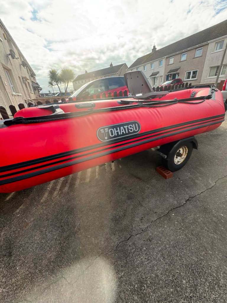12ft rib with trailor and engine