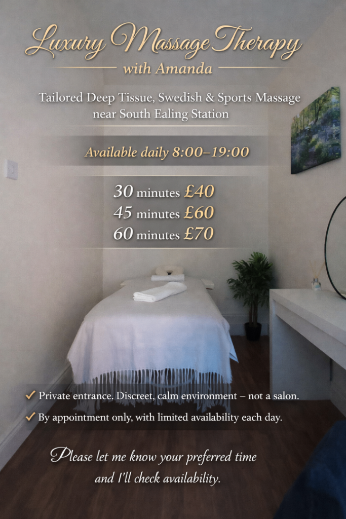 Deep Tissue Swedish  Sport massage Massage private therapy room South Ealing