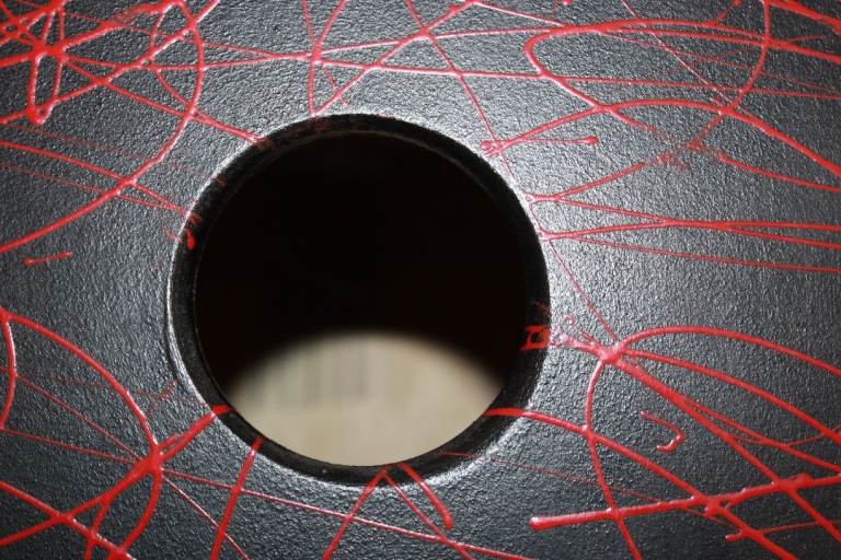 RJM Custom Cajon ~ Red Splatter Bespoke Finish ~ Made In England ~ 23in x 12in x 12in ~ £95 ono