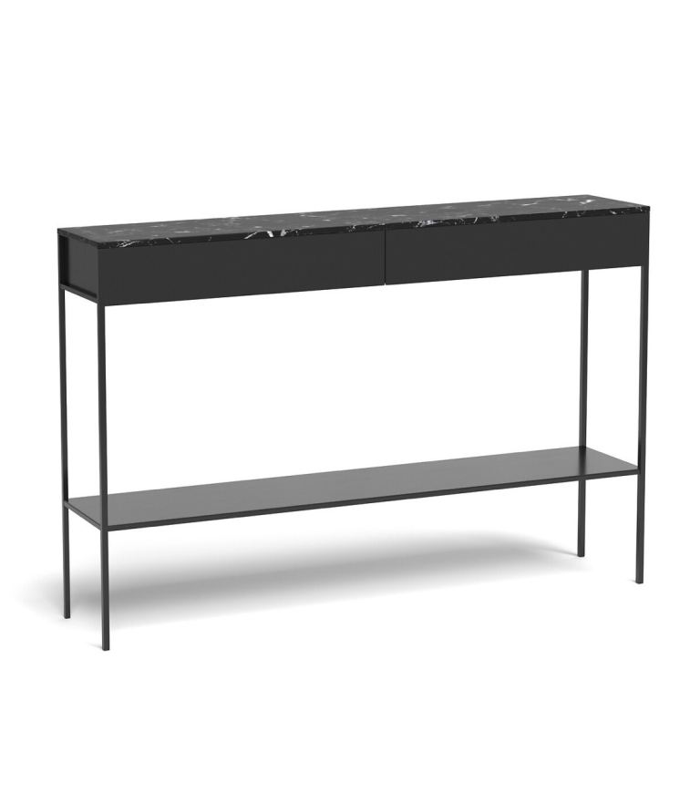 FÉBÉE MARBLE & METAL CONSOLE TABLE