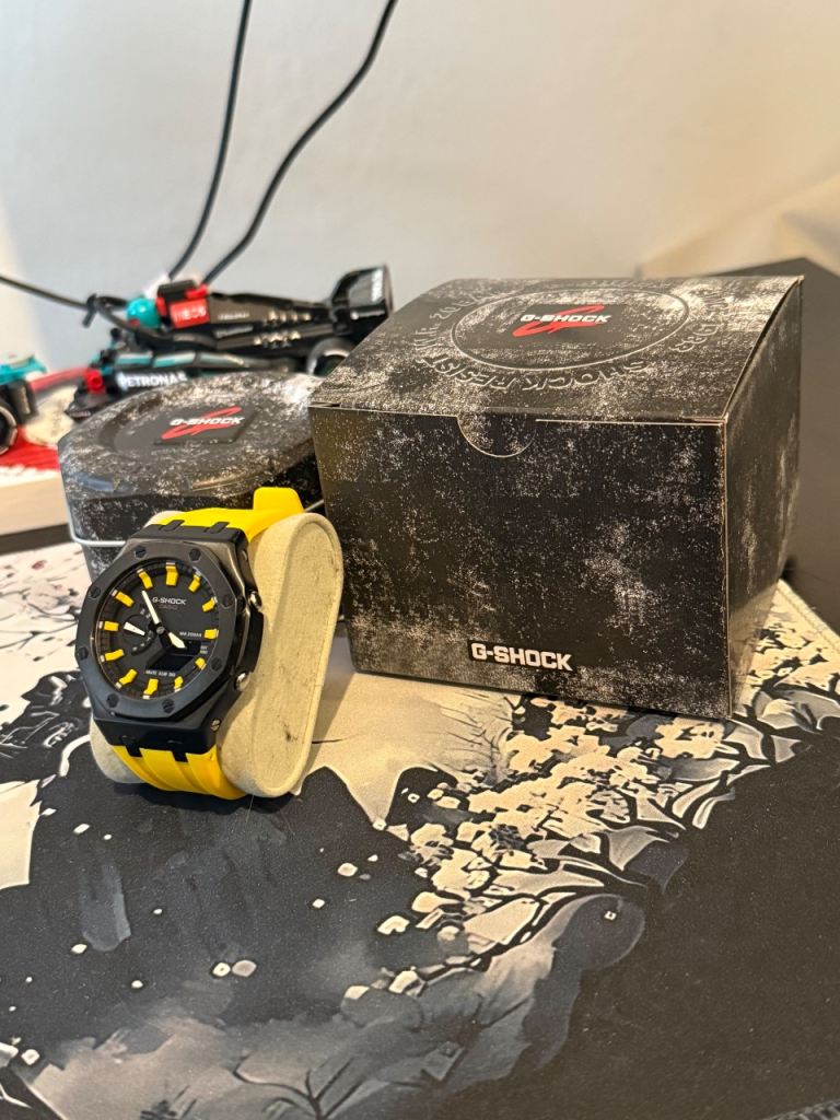 G-Shock Watch in Yellow and Black – Comes with Original Box