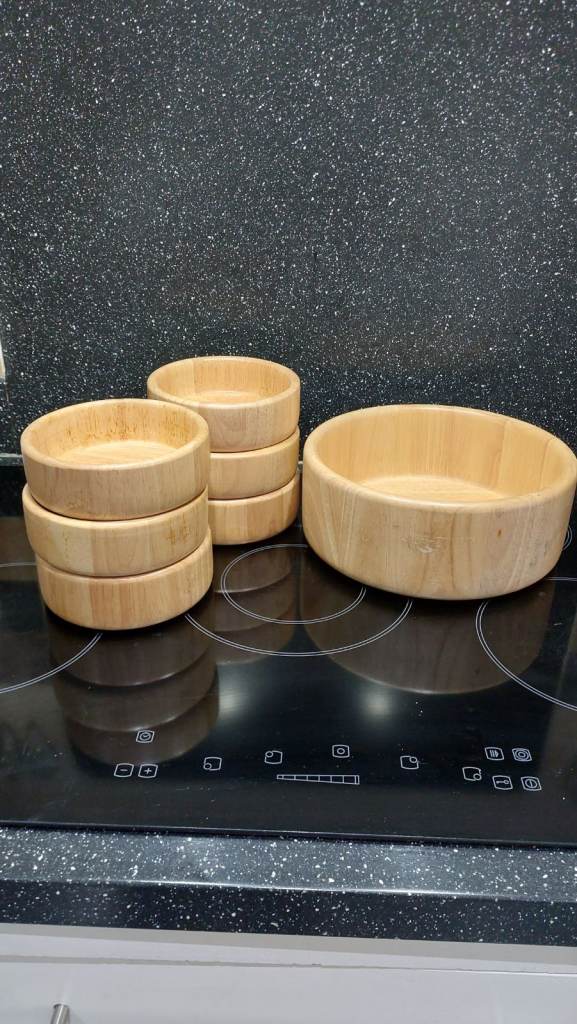 Wooden Salad Bowl Set