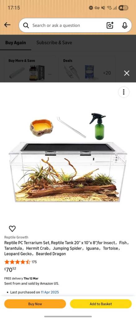 Terrarium for rodents/snakes/snails etc