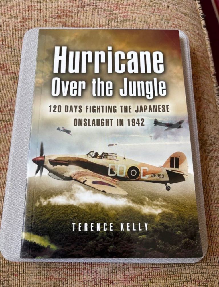 “Hurricane Over the Jungle" by Terence Kelly, detailing 120 days fighting the Japanese 1942