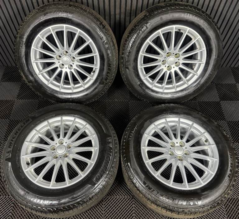 18'' GENUINE RANGE ROVER VELAR MULTISPOKE SILVER ALLOY WHEELS TYRES ALLOYS