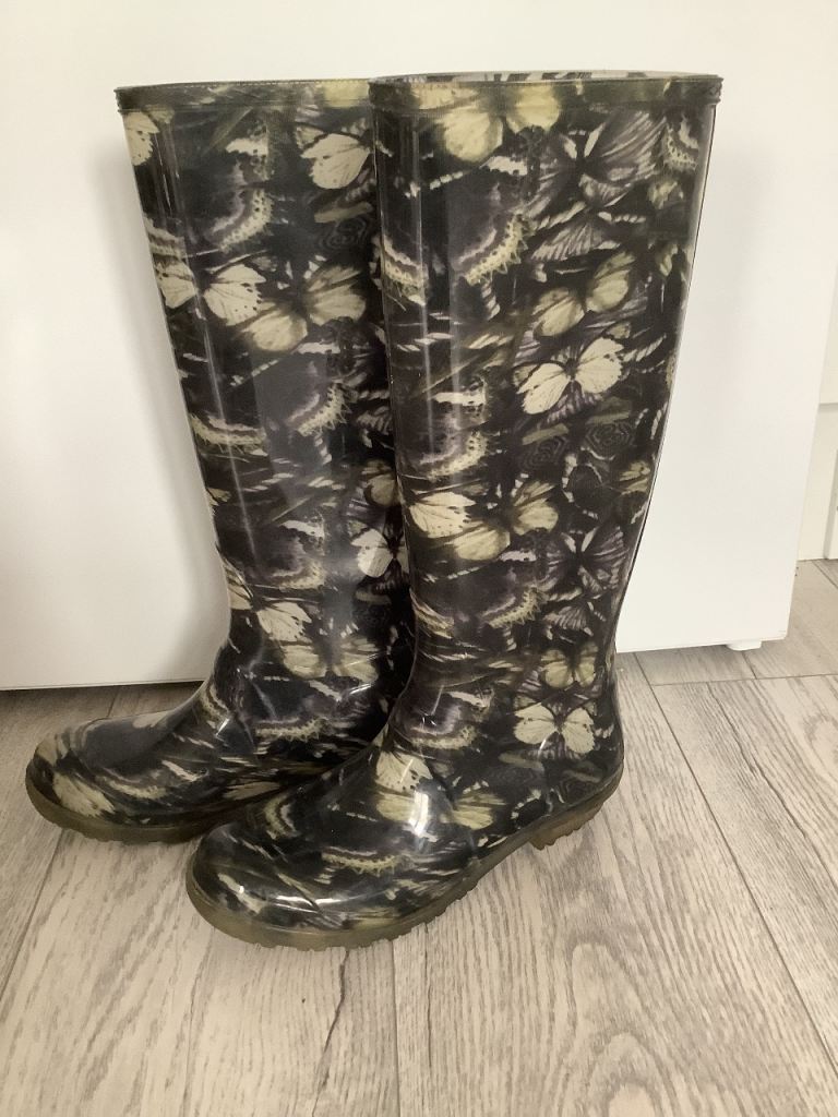Ladies Patterned Wellington Boots