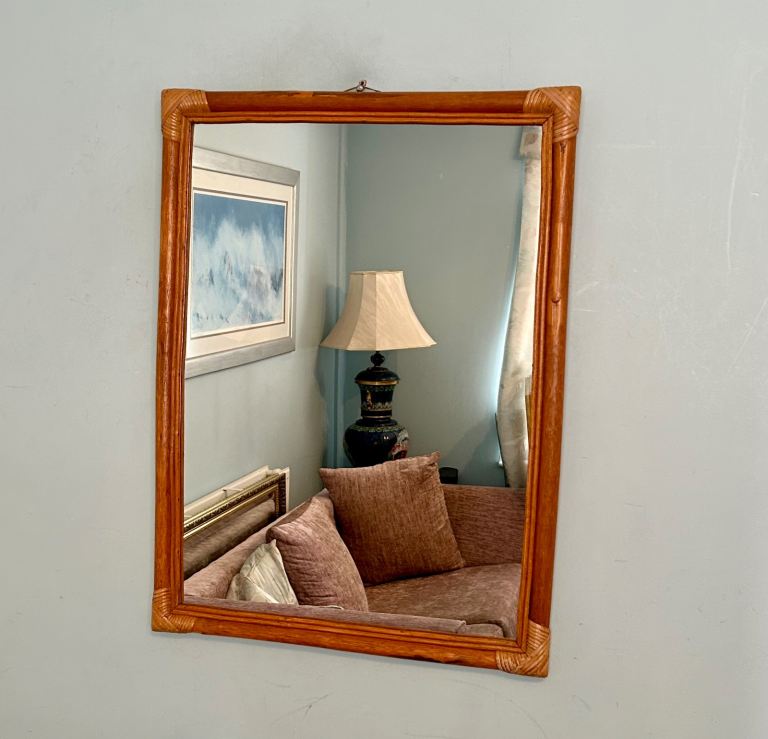 Cane Mirror H31in/79cm W22in/56cm Good condition  C335