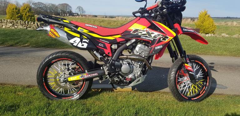 Honda, CRF250m Supermoto may consider part exhange.