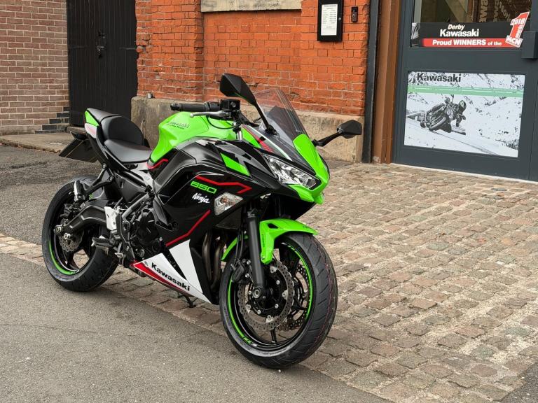 2022 Kawasaki Ninja 650 in KRT Green with only 4692 miles