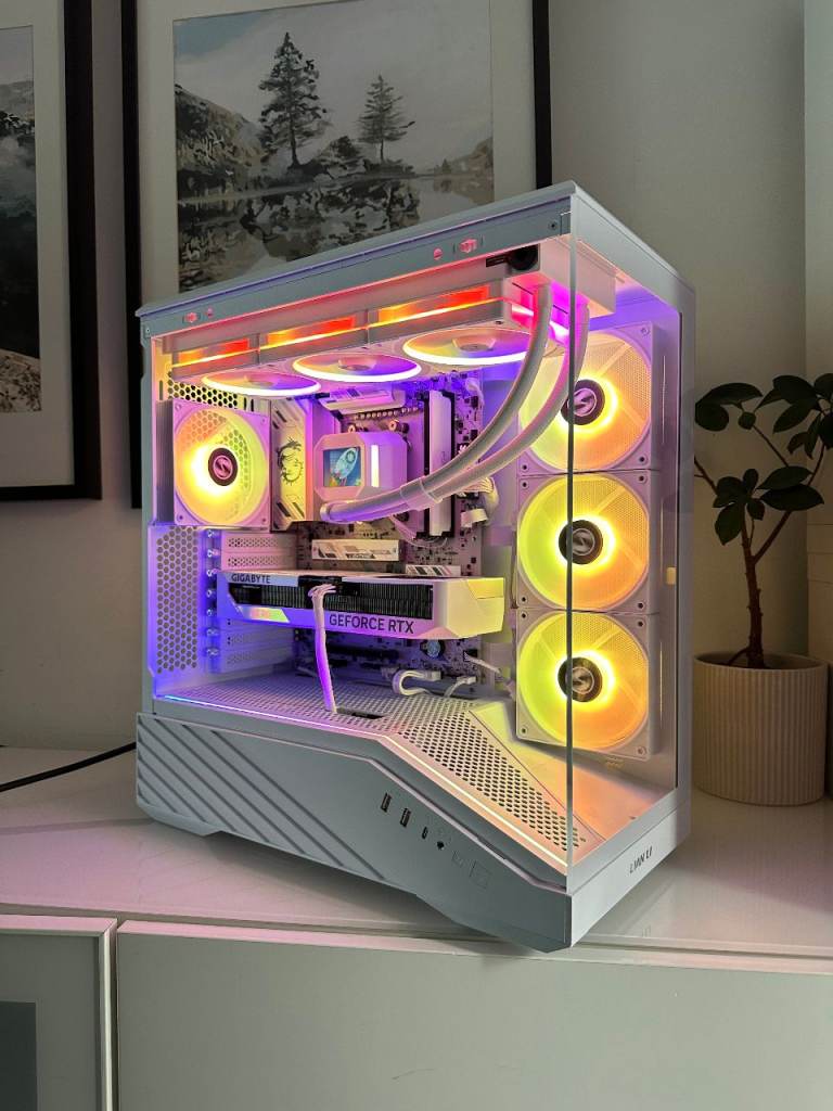 White RGB Gaming PC | Ryzen 7 7800X3D | RTX 4060 Ti 16GB | 32GB DDR5 | 2TB NVMe | WiFi