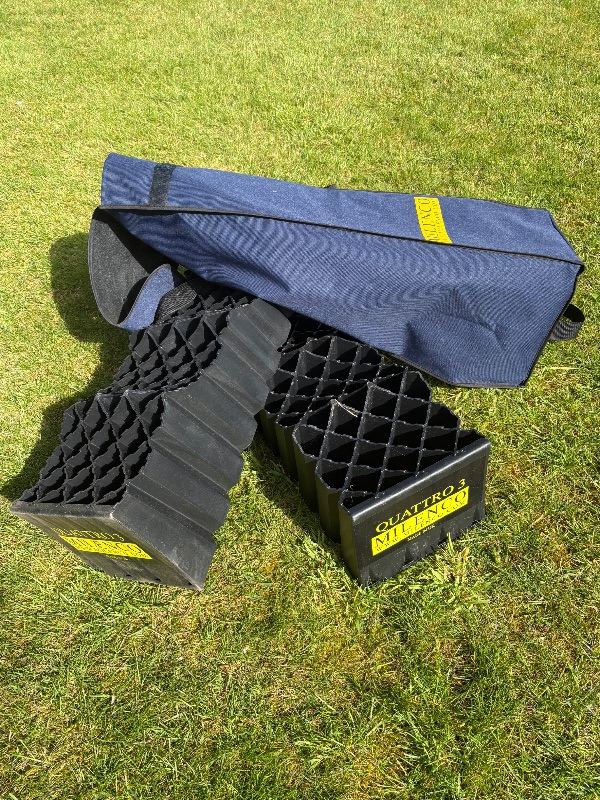 Large van levelling ramps for motorhome