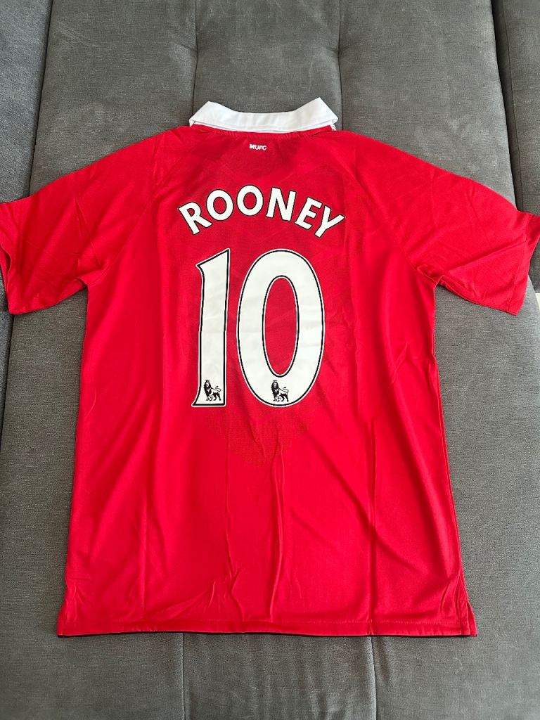 Wayne Rooney Manchester United 10 football jersey t-shirt nike 2010 home kit retro vintage