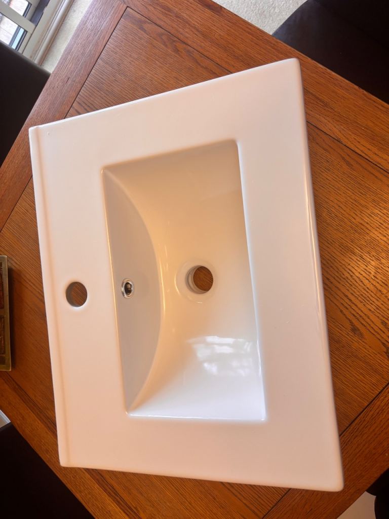 Bathroom Vanity Ceramic Basin (White)