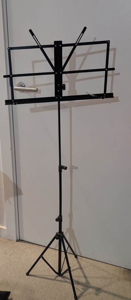 Black Adjustable Music Stand – Good Condition