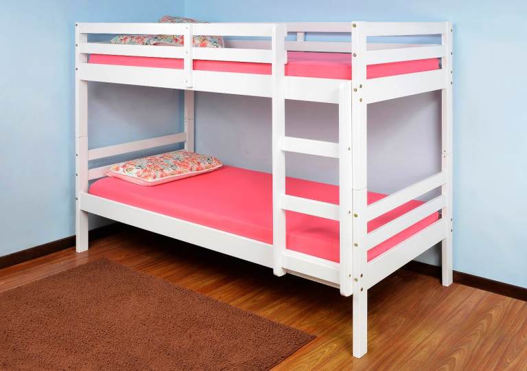 3FT Single White Pine Bunk Bed
