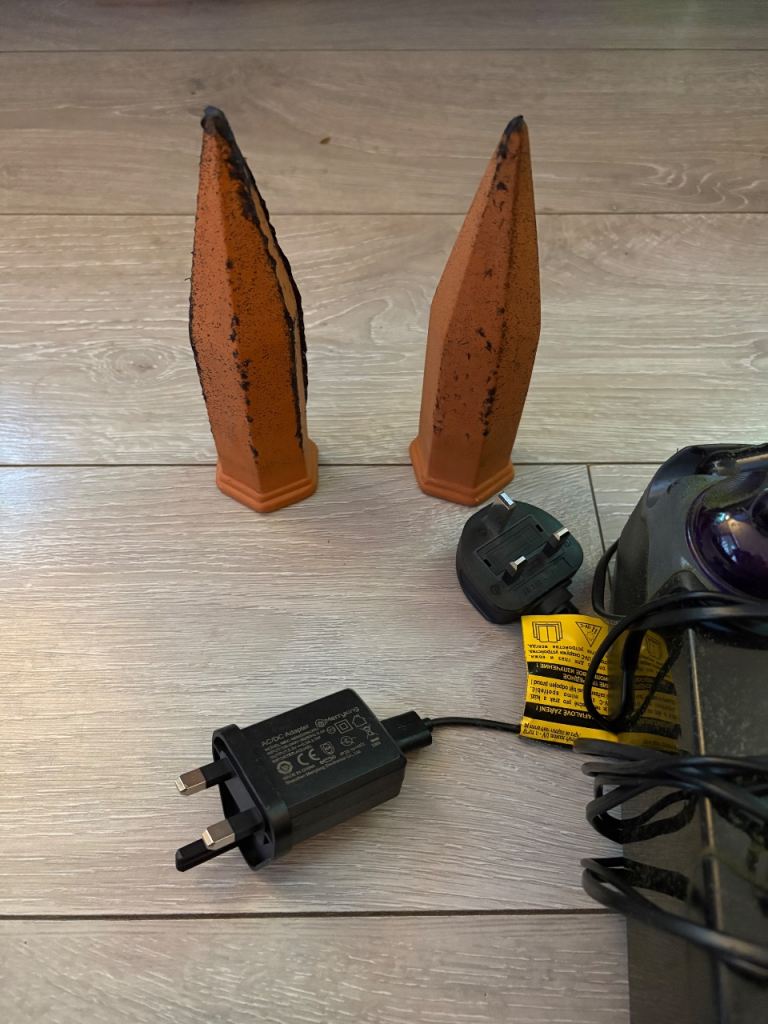 1 pleco cave 2 discus angel fish cones fish tank aquarium 