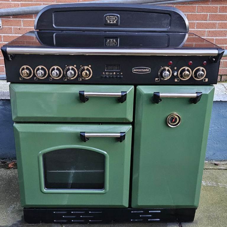 90cm Rangemaster leisure green electric cooker 