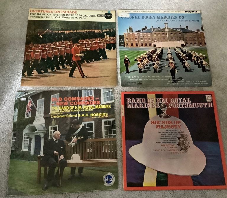 28 Military and Marching LP Vinyl Records 