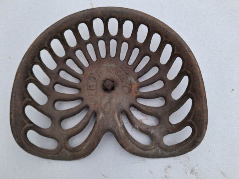 Vintage tractor seat, Hornsby, cast iron, good condition