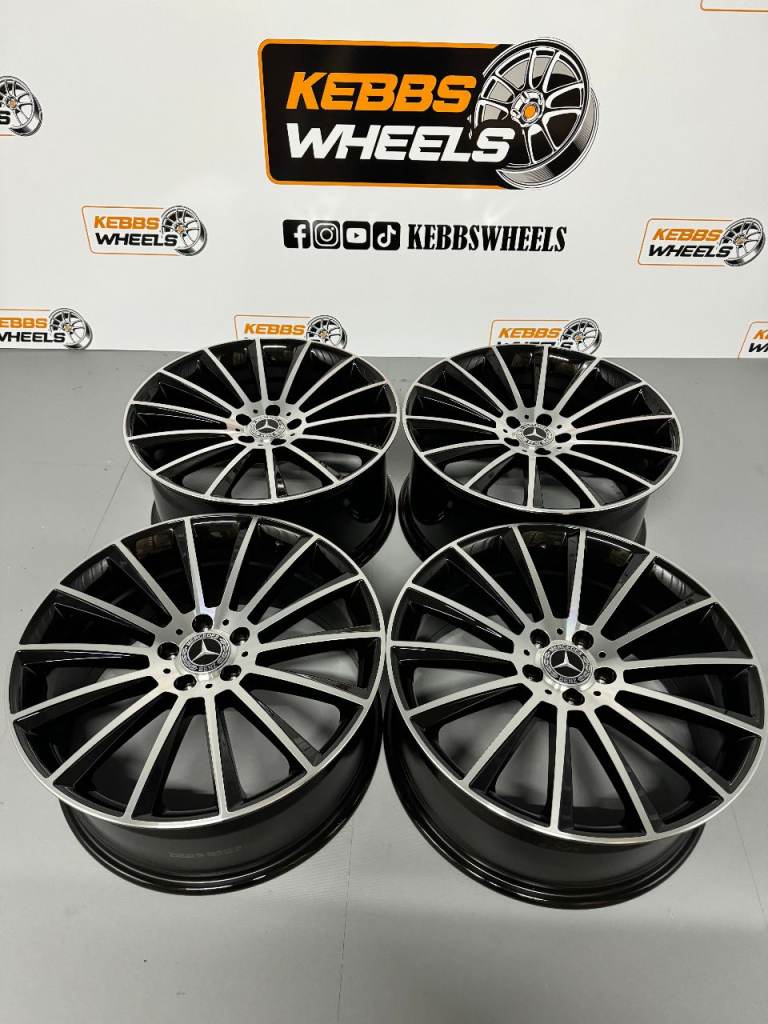 19" MERCEDES TURBINE TWIST STYLE ALLOY WHEELS C CLASS E CLASS S CLASS CLA A CLASS