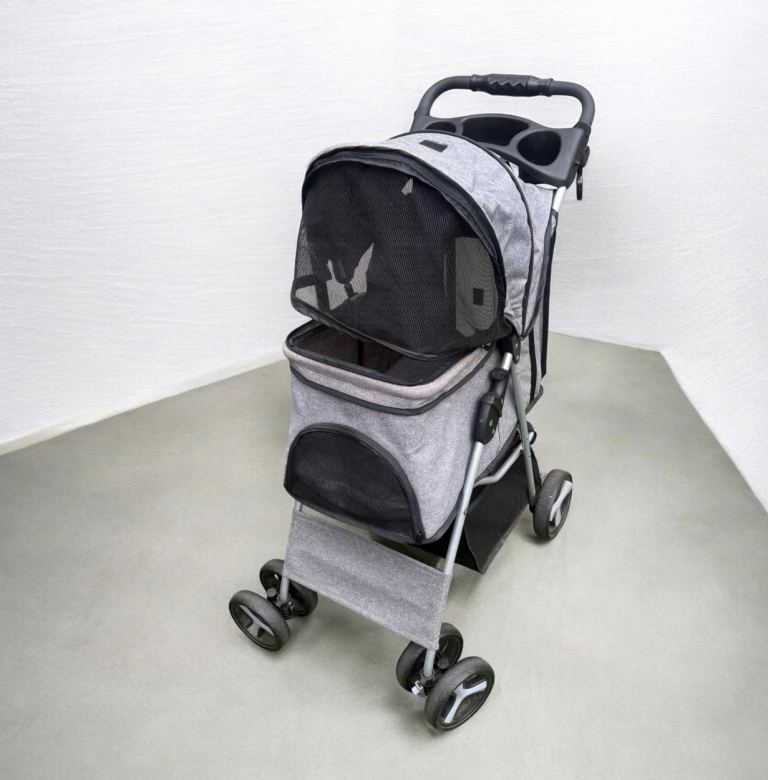 Trixie Grey Pet Dog Stroller Pushchair 