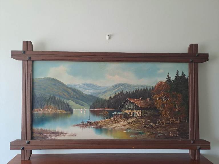 Bach Berge Mountains Original Oil Painting