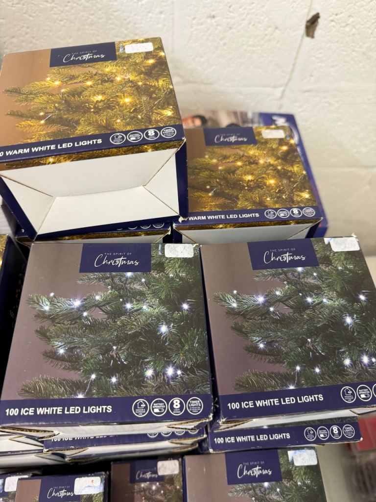 Job Lot 121 pcs Christmas bundle tree skirts and lights all BNWT 