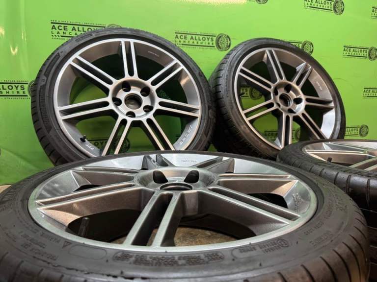 REFURB GENUINE OEM SEAT LEON BTCC BBS SPORT 18” 5x112 ALLOY WHEELS+BRANDED TYRES VW CADDY GOLF SKODA