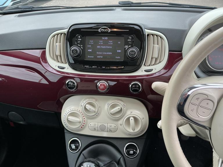 2018 Fiat 500 1.2 Lounge Hatchback 3dr Petrol Manual Euro 6 (s/s) (69 bhp) HATCHBACK Petrol Manual