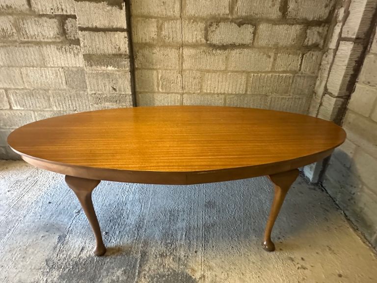 Oval Dining Room/Poker Table and Six Chairs