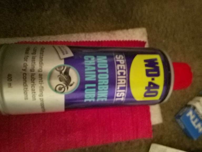 WD 40 specialist Chain lube motorbike 