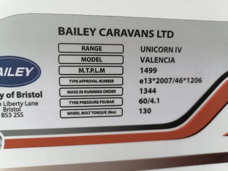 2018 Bailey Unicorn Valencia