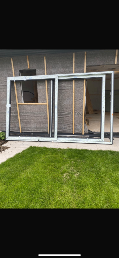 uPVC Black Grey sliding door double door patio door 