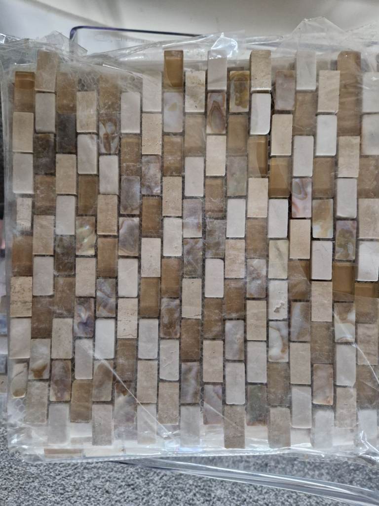 Wall tiles - Beige mix mosaic tile sheets