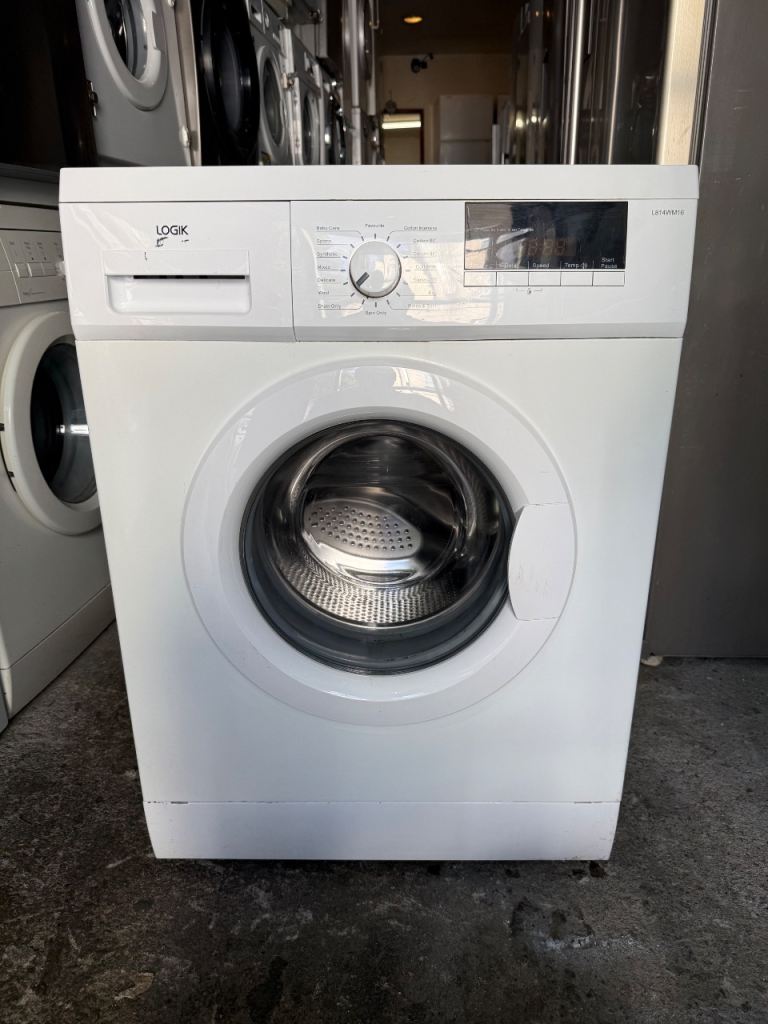 Logik 8kg 1400 rpm Digital White Washing Machine