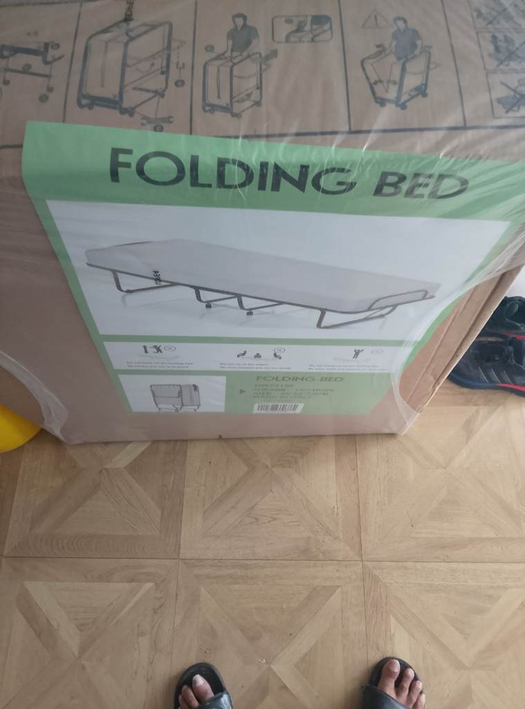 image for Brand new foldable bed with metal frame and matress 