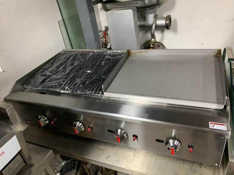 NEW CATERING Commercial Gas Griddle and Grill – Stainless Steel,  CAFE KEBAB CHICKEN  RESTAURANT 