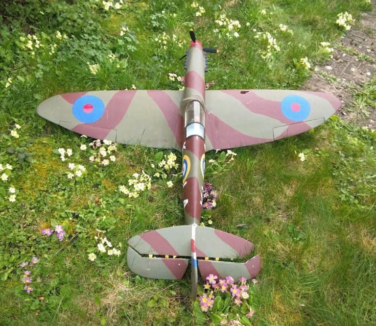 Huge WW2 Supermarine Spitfire Scratch Built Wood and Balsa Wood Model 5ft 4in Wingspan!