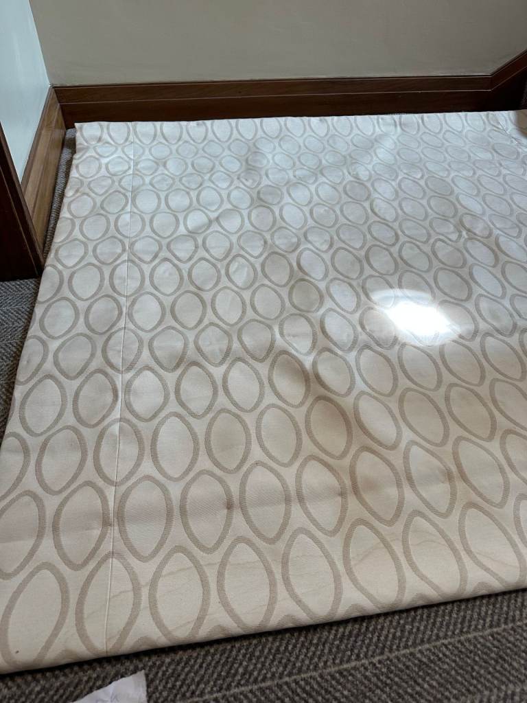 REDUCED - Cream & Beige Roman Blind with Oval Pattern