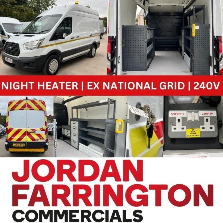 2015 65 reg FORD TRANSIT 2.2 350 RWD L2H3 EURO 6 WORKSHOP VAN *EX NATIONAL GRID*